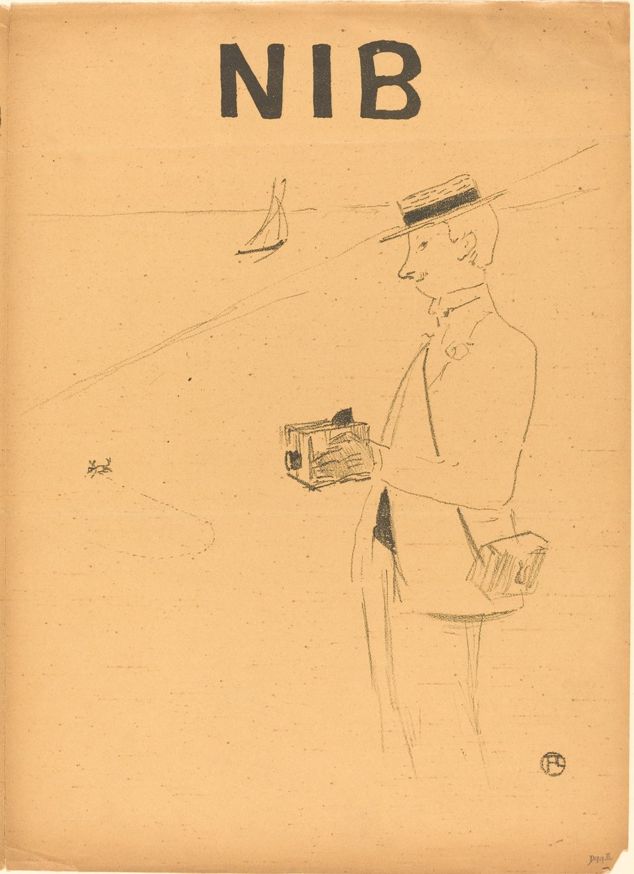Nib nebo amatérský fotograf [vpředu vpravo] od Henri de Toulouse Lautrec