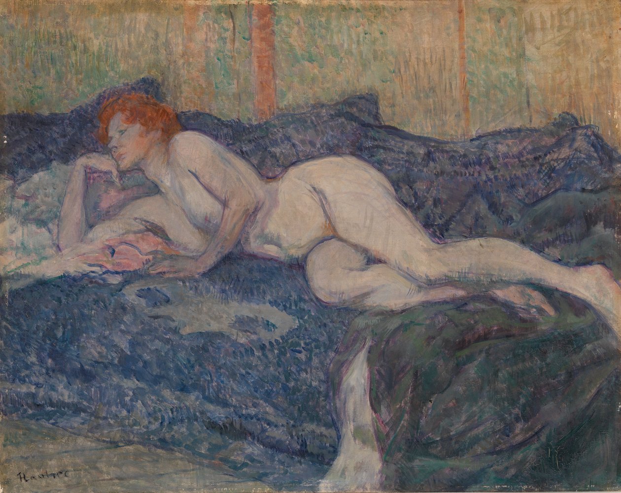Nahá ležící na gauči od Henri de Toulouse Lautrec