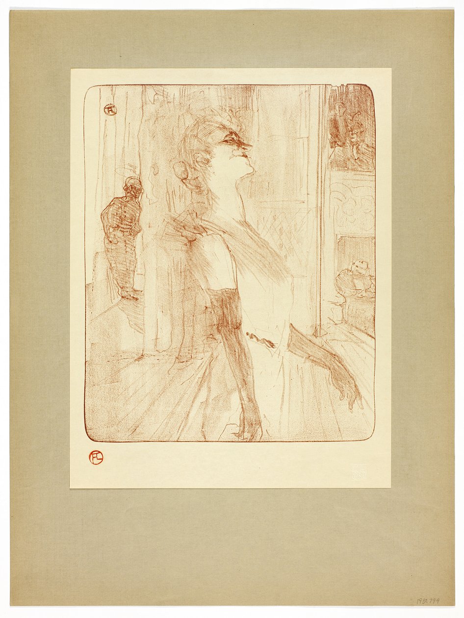 Na scéně, první deska od Yvette Guilbert od Henri de Toulouse Lautrec