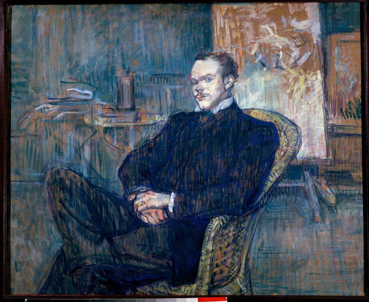 Portrét Paula Leclerqa (1872-1956) Zakladatel malířství Revue Blanche od Henriho Toulouse Lautreca (1864-1901) 1897 Sun. 0,54x0,97 m Paříž, musee d