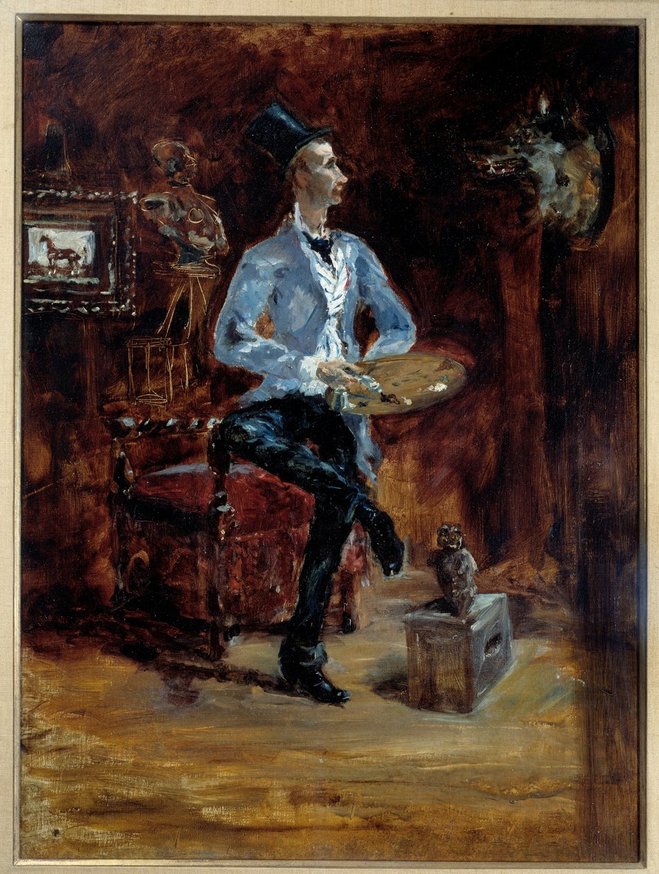 Portrét malíře René Princeteau (1849-1914) v jeho dílně Malba Henriho Toulouse Lautreca (1864-1901) od Henri de Toulouse Lautrec