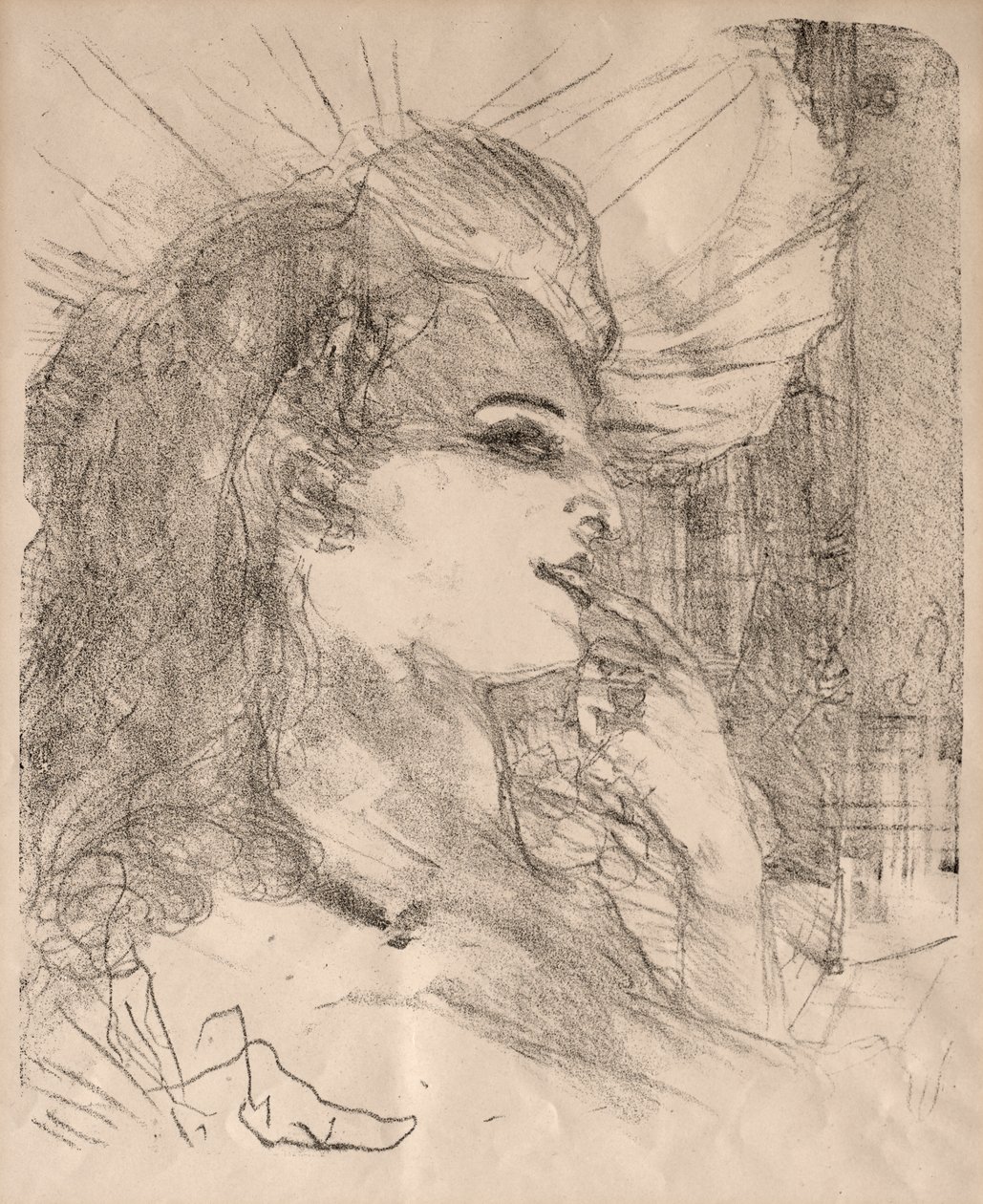 Portréty herců a hereček: Třináct litografií: Anna Held od Henri de Toulouse Lautrec