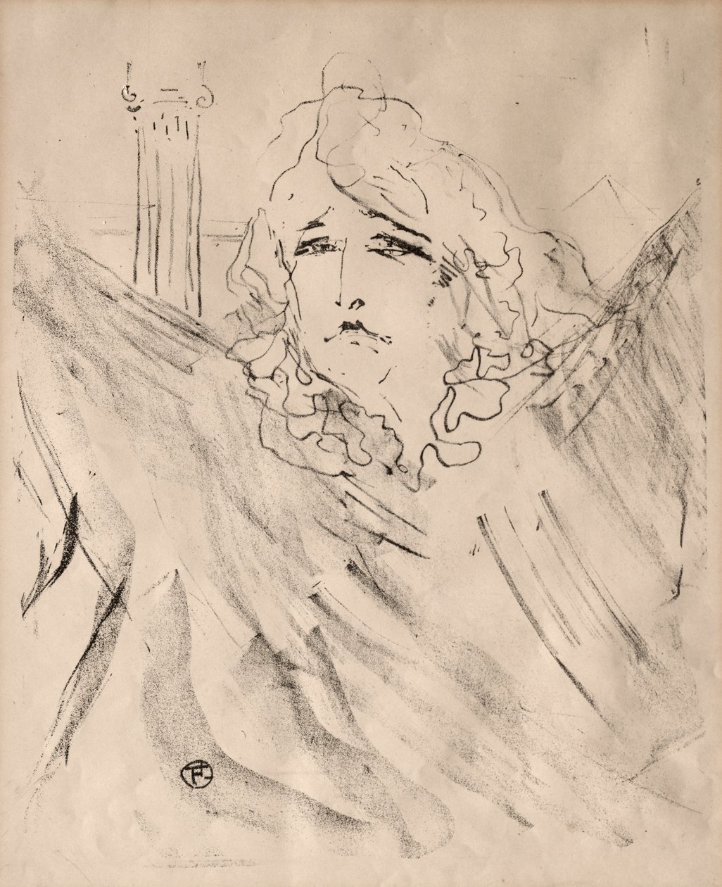 Portréty herců a hereček: Třináct litografií: Sarah Bernhardt od Henri de Toulouse Lautrec