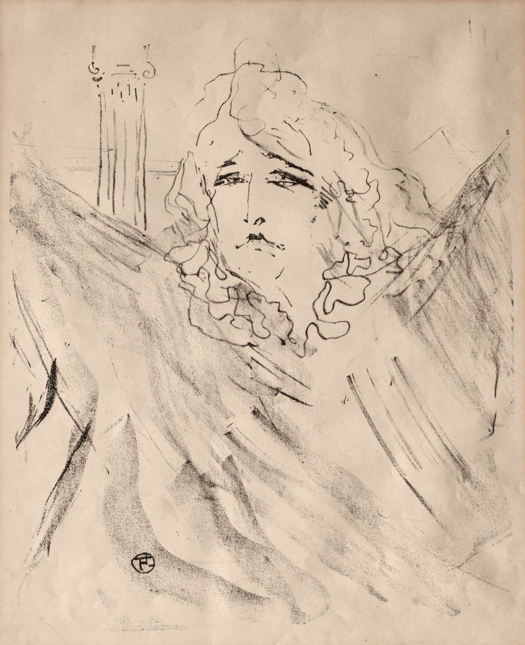 Portréty herců a hereček: Třináct litografií: Sarah Bernhardt, 1898. od Henri de Toulouse Lautrec