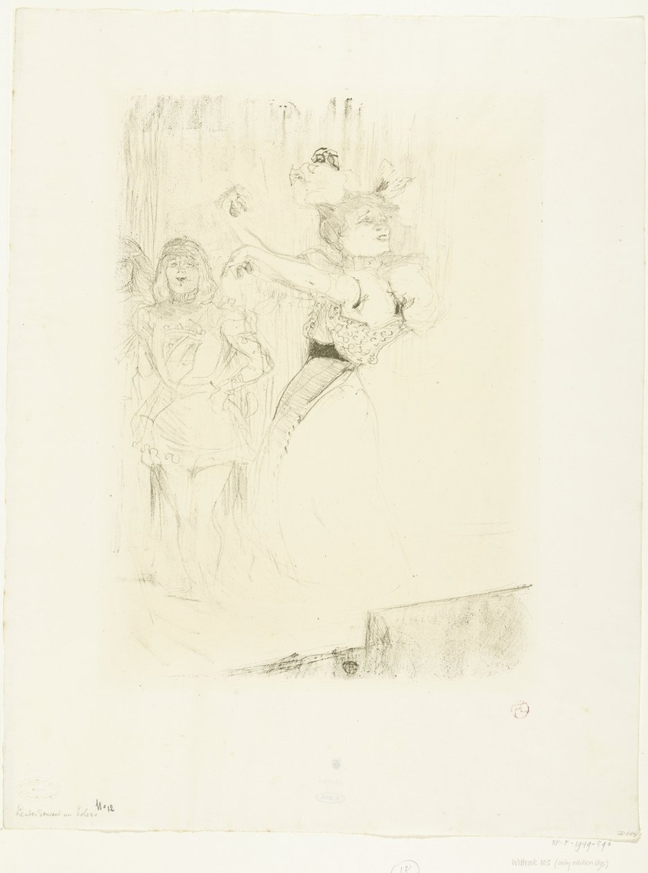 Portrét herečky Marcelle Lender tančící boléro v opeře Chilpéric Lender dansant le pas de bolero od Henri de Toulouse Lautrec