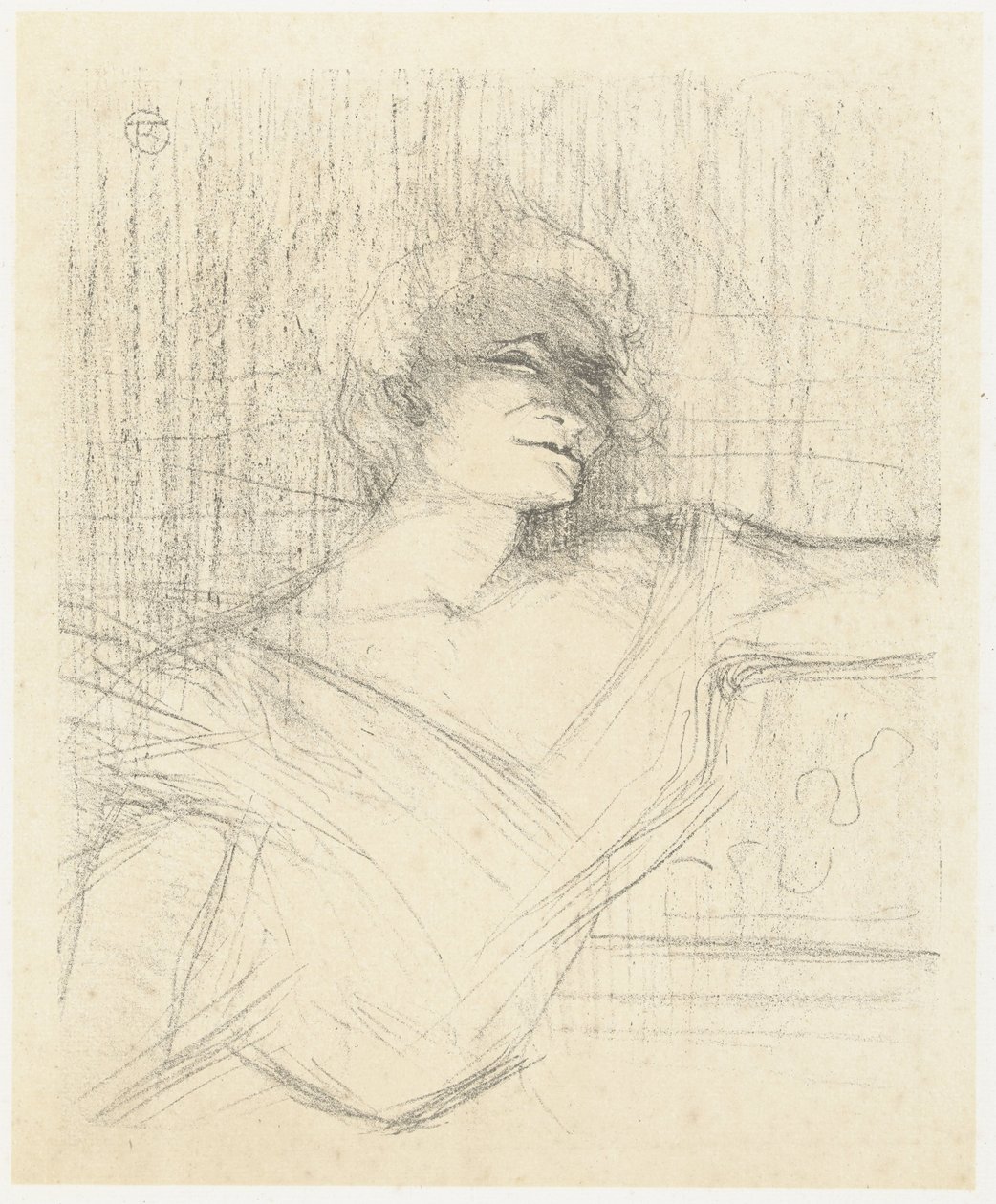 Portrétní van herečka Yvette Guilbert v Dans la Glu Yvette Guilbert v Glu Yvette Guilbert: Anglická série (název série) od Henri de Toulouse Lautrec