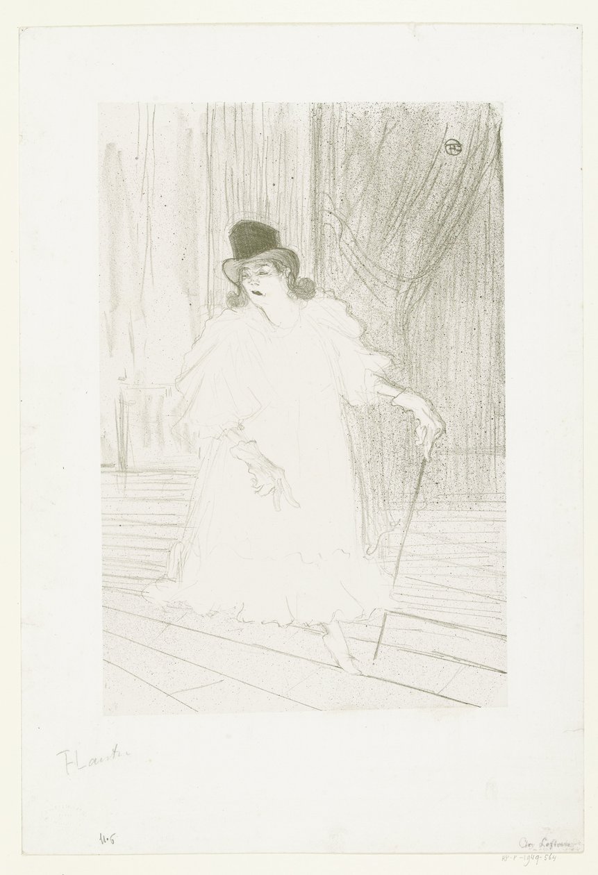 Portrét zpěvačky Cecy Loftusové na jevišti v divadle Cecy Loftusová od Henri de Toulouse Lautrec