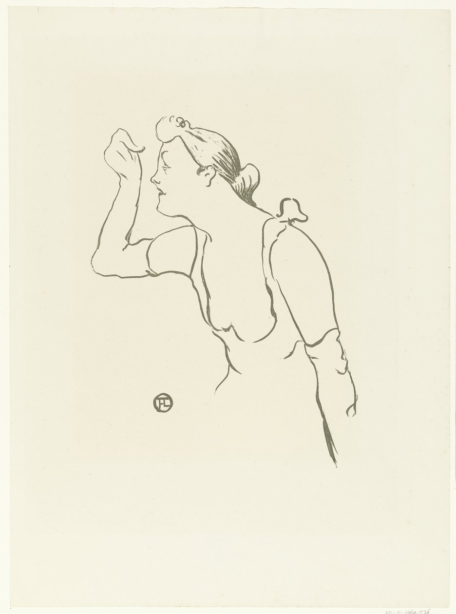 Portrét zpěvačky Pauly Brebion Koncert v Le cafe (název série) od Henri de Toulouse Lautrec