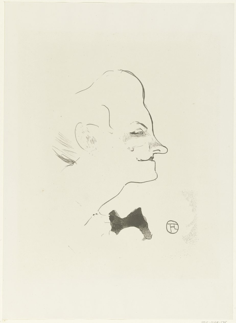 Portrét zpěvačky Yvette Gilbert Yvetta Gilbertová Le Cafe Concert (název série) od Henri de Toulouse Lautrec