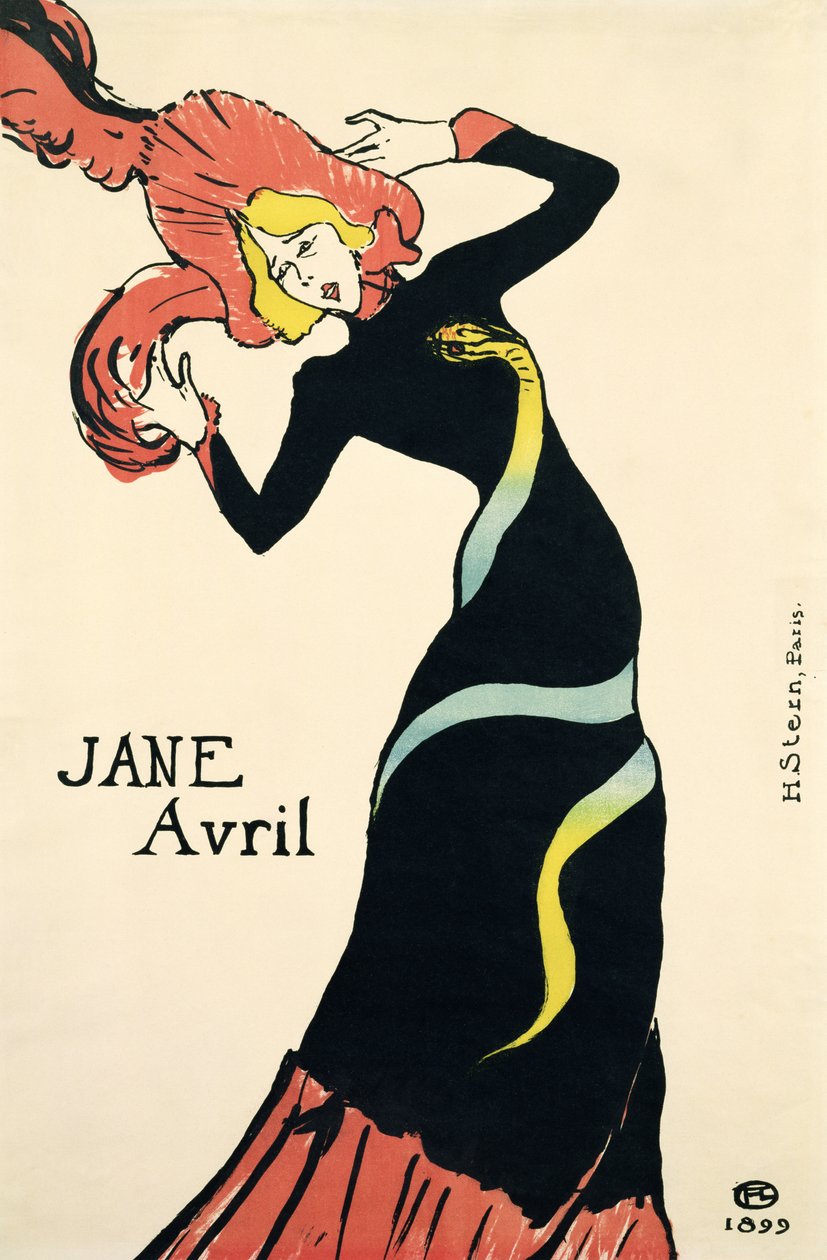 Plakát pro Jane Avril, 1899 od Henri de Toulouse Lautrec