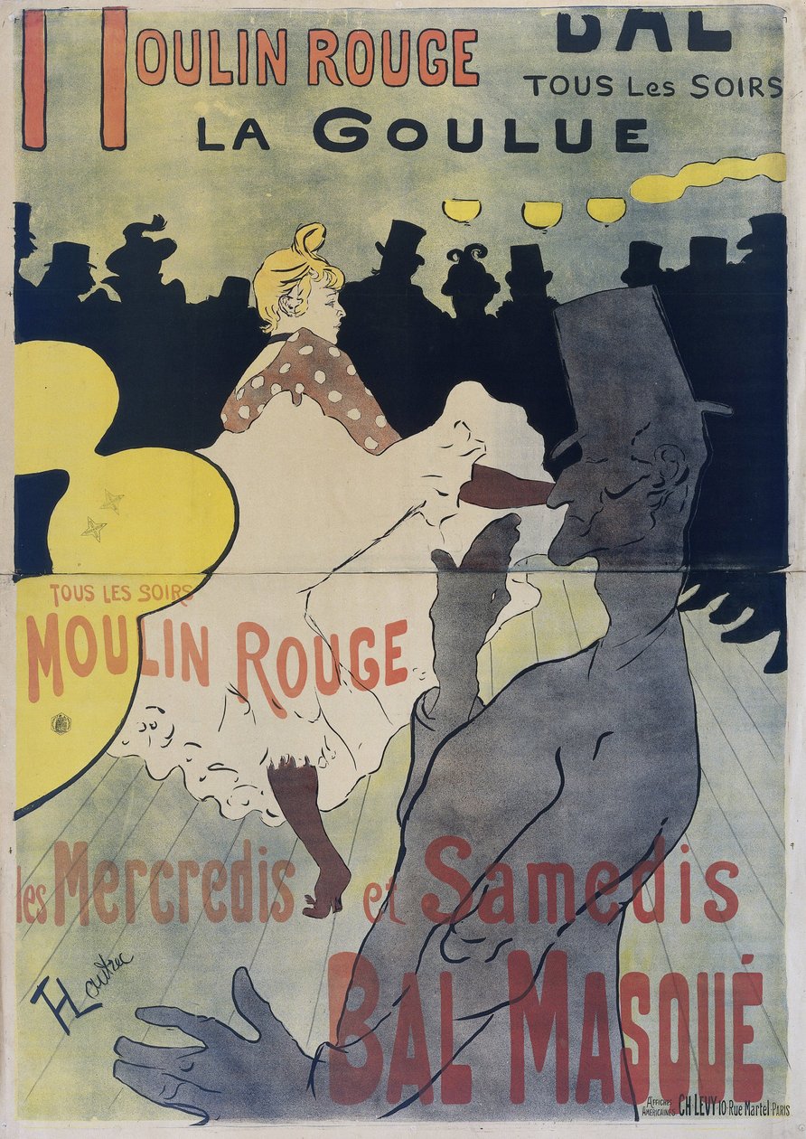 Plakát k ‚Le Moulin Rouge‘, 1891 od Henri de Toulouse Lautrec