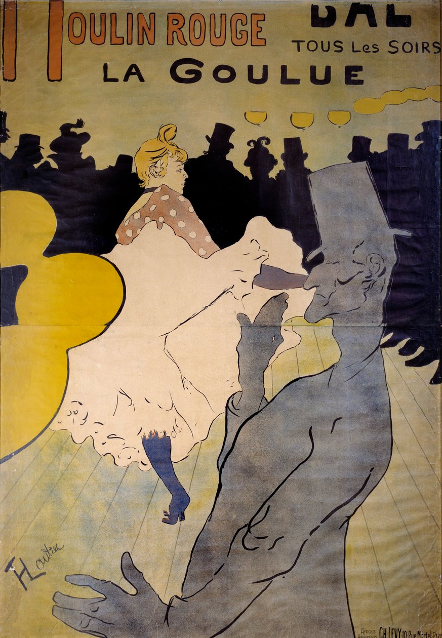 Plakát pro kabaret „La goulue““ v Moulin Rouge. Kresba Henri de Toulouse Lautrec (1864-1901) 1891 Brusel, Musee Ixelles od Henri de Toulouse Lautrec