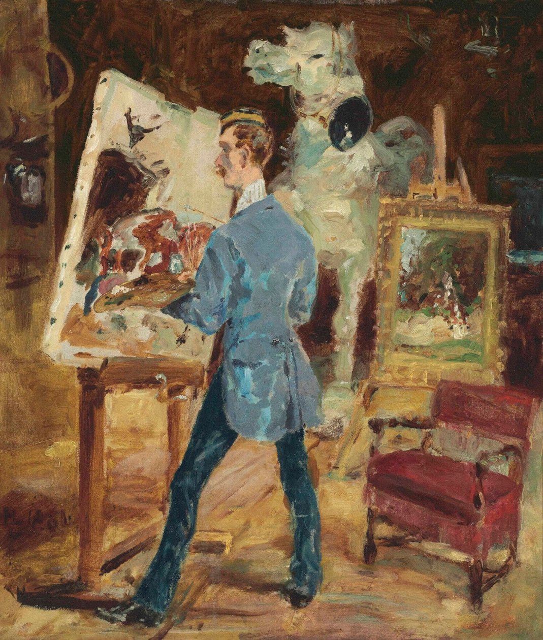 Princeteau ve svém studiu; Princeteau ve svém ateliéru, 1881 od Henri de Toulouse Lautrec