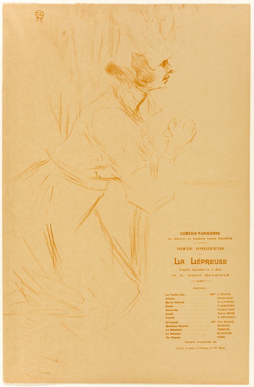 Program pro La Lépreuse od Henri de Toulouse Lautrec