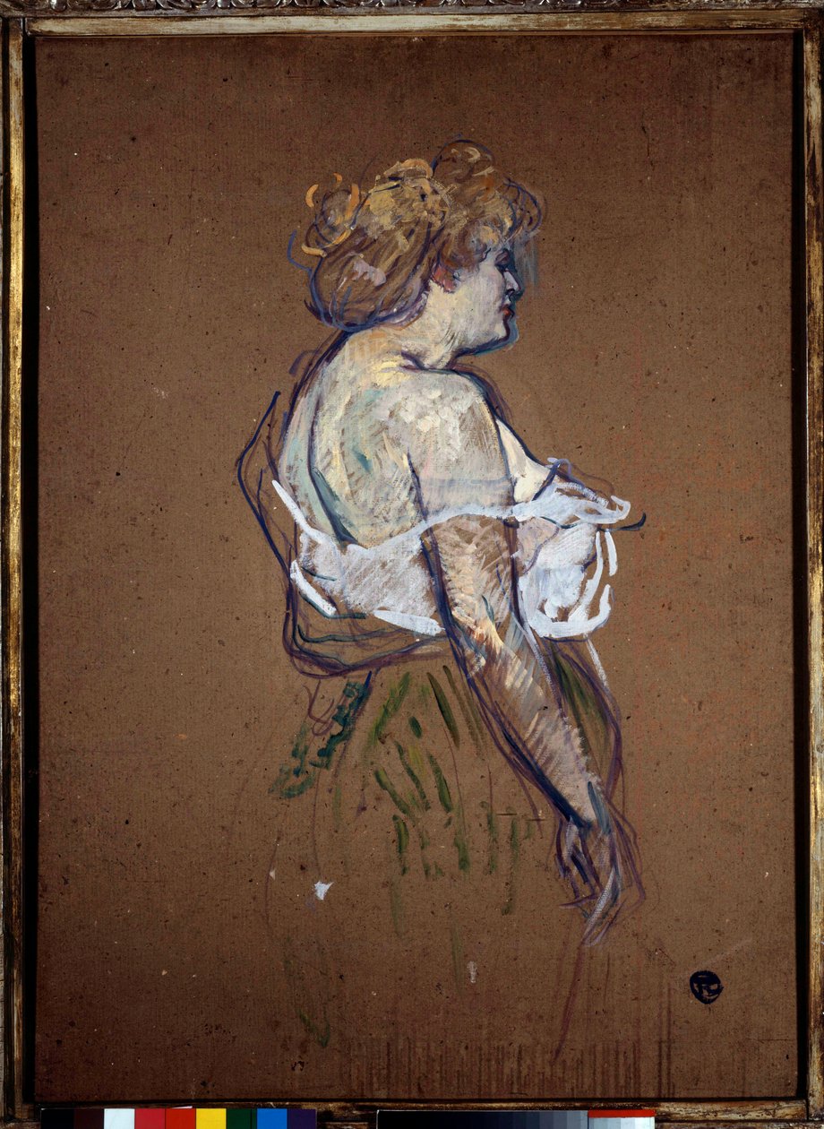 Prostituce: “” Portrét Lucie Bellager”” Olej na kartonu Henri de Toulouse Lautrec (1864-1901) 1896 Ne. 0,8x0,6 m Albi, musee Toulouse Lautrec od Henri de Toulouse-Lautrec