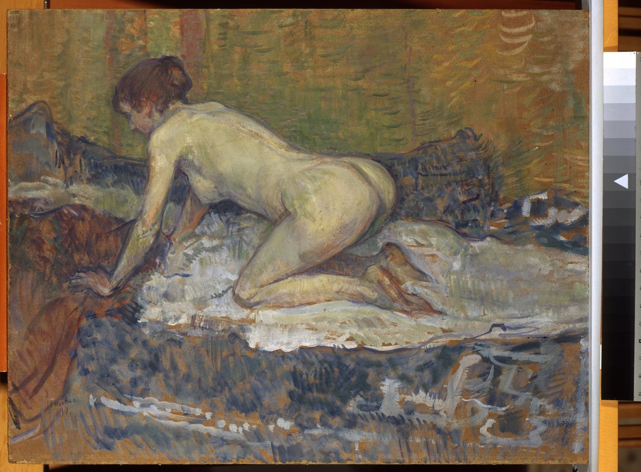 Červenohlavý akt krčící se, 1897 od Henri de Toulouse Lautrec