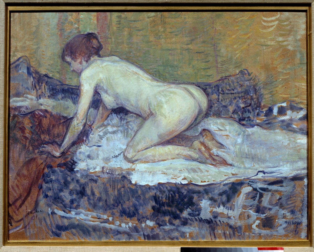 Červený, nahý skrčený v čele od Henri de Toulouse Lautrec
