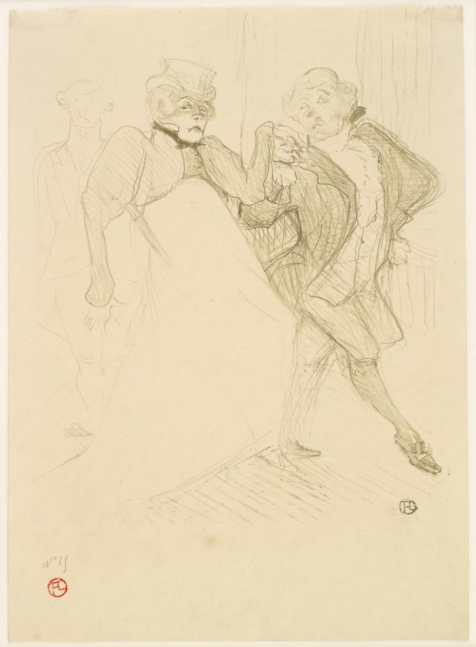 Réjane a Galipaux v Madame Sans-Gêne. od Henri de Toulouse Lautrec