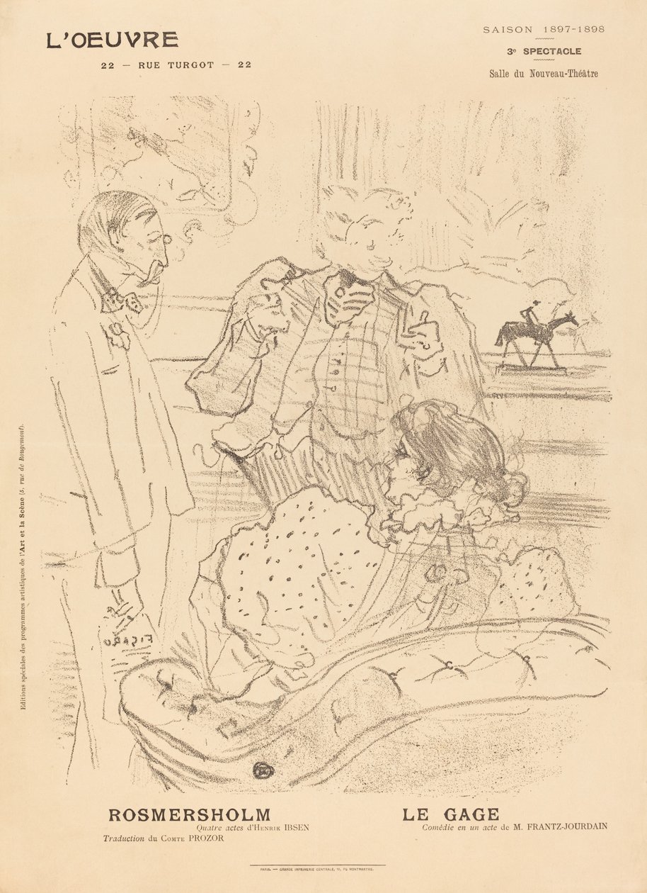 Rosmersholm; Závazek od Henri de Toulouse Lautrec