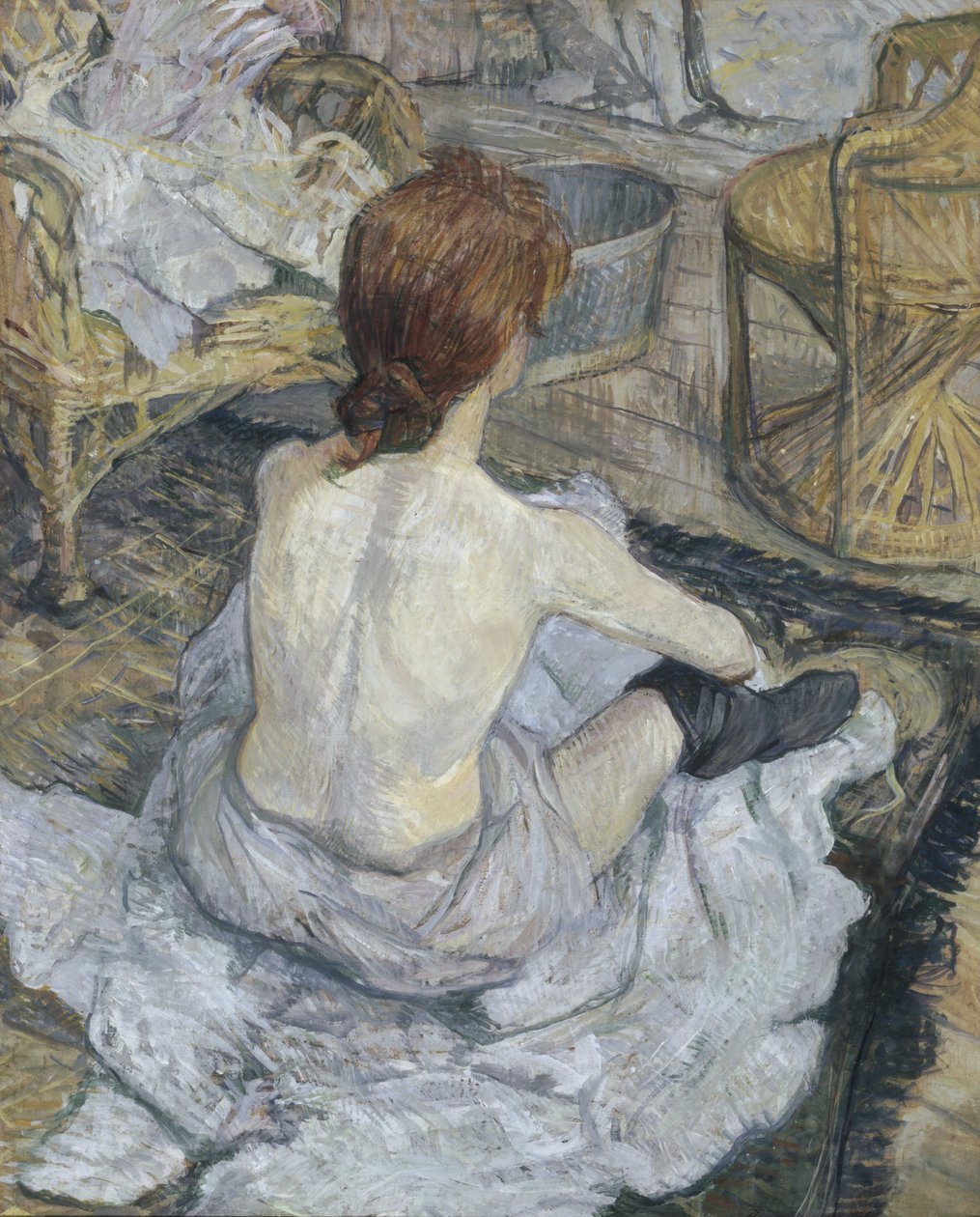 Rousse, známý také jako La Toilette od Henri de Toulouse Lautrec