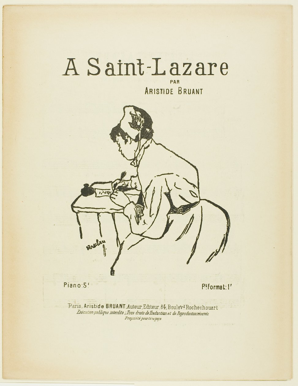 V Saint Lazare od Henri de Toulouse Lautrec