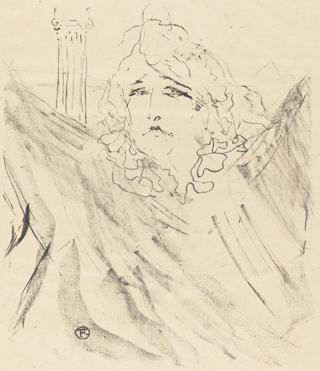 Sarah Bernhardt v "Cleopatra" (Sarah Bernhardt v "Cleopatra") od Henri de Toulouse Lautrec