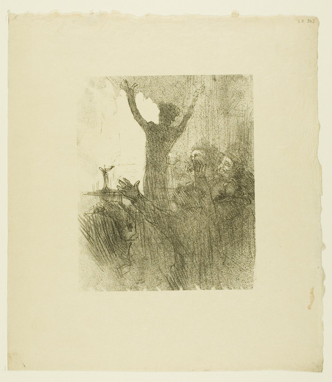 Schlomé Fuss v synagoze, z Au Pied du Sinaï od Henri de Toulouse Lautrec