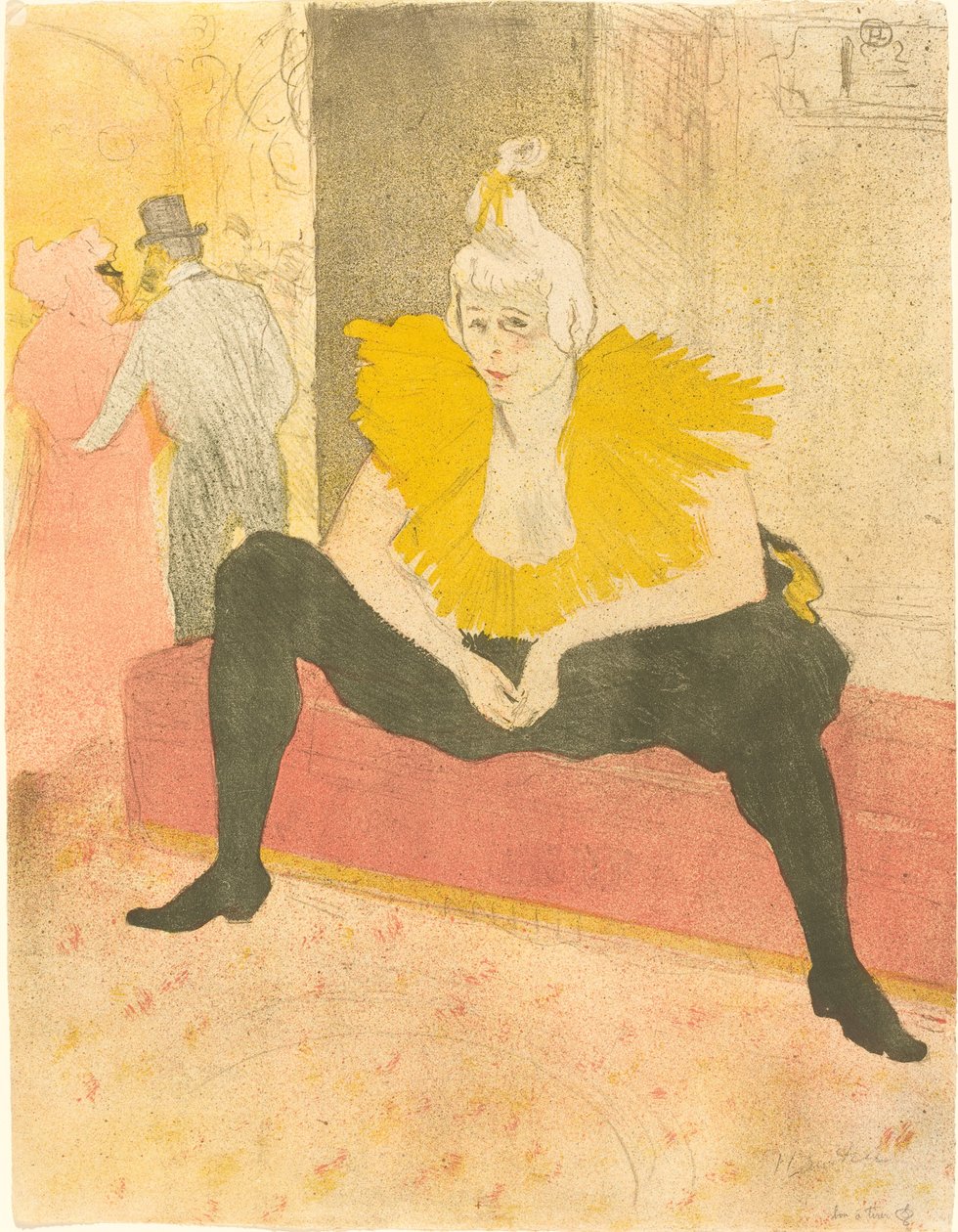 Sedící Clowness (La Clownesse assise) od Henri de Toulouse Lautrec