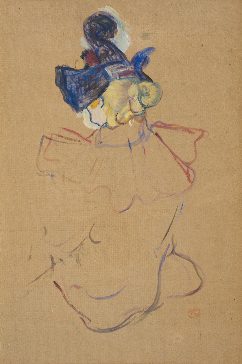 Sedící žena zezadu - Studie pro "Au Moulin Rouge" od Henri de Toulouse Lautrec