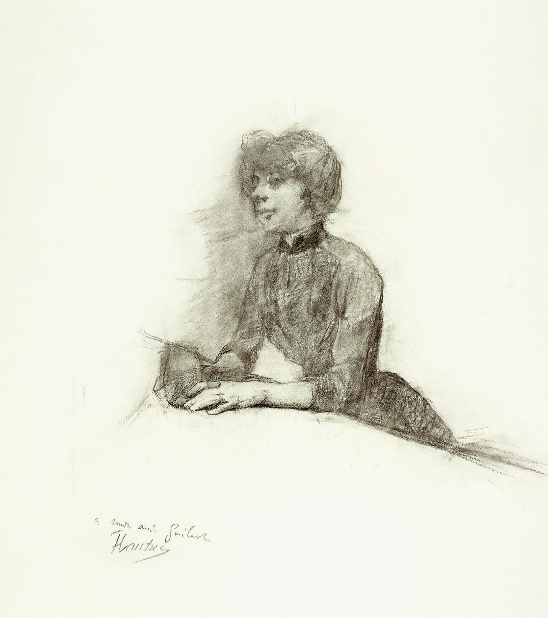 Sedící žena, kolem roku 1887 od Henri de Toulouse Lautrec