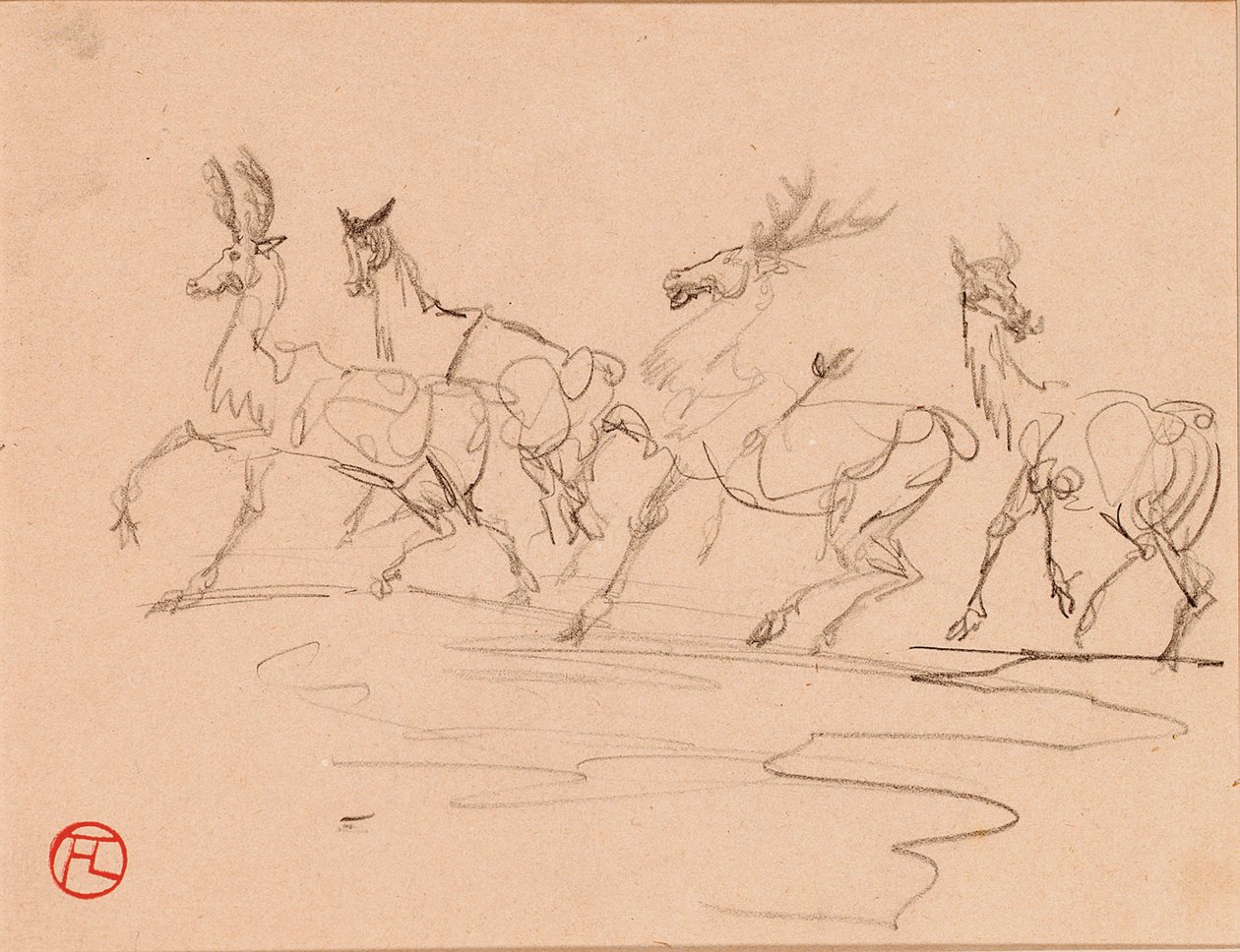 Jeleni a laně od Henri de Toulouse Lautrec