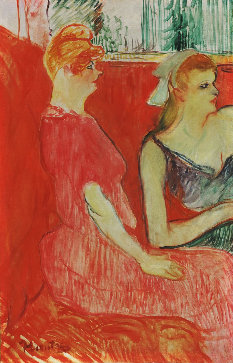 Studie k filmu V salonu na Rue des Moulins od Henri de Toulouse Lautrec
