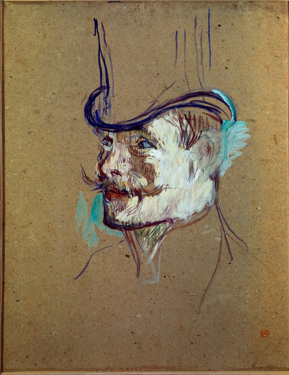 Studie pro pana Warnera. Kresba Henri de Toulouse-Lautrec (Toulouse Lautrec od Henri de Toulouse Lautrec