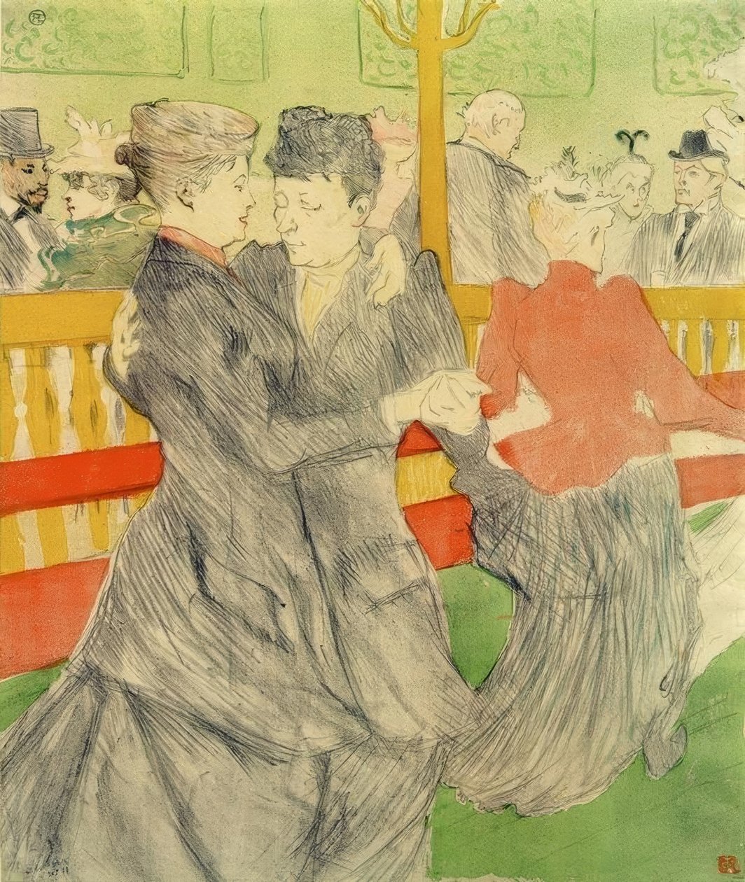 Tanec v Moulin Rouge od Henri de Toulouse Lautrec