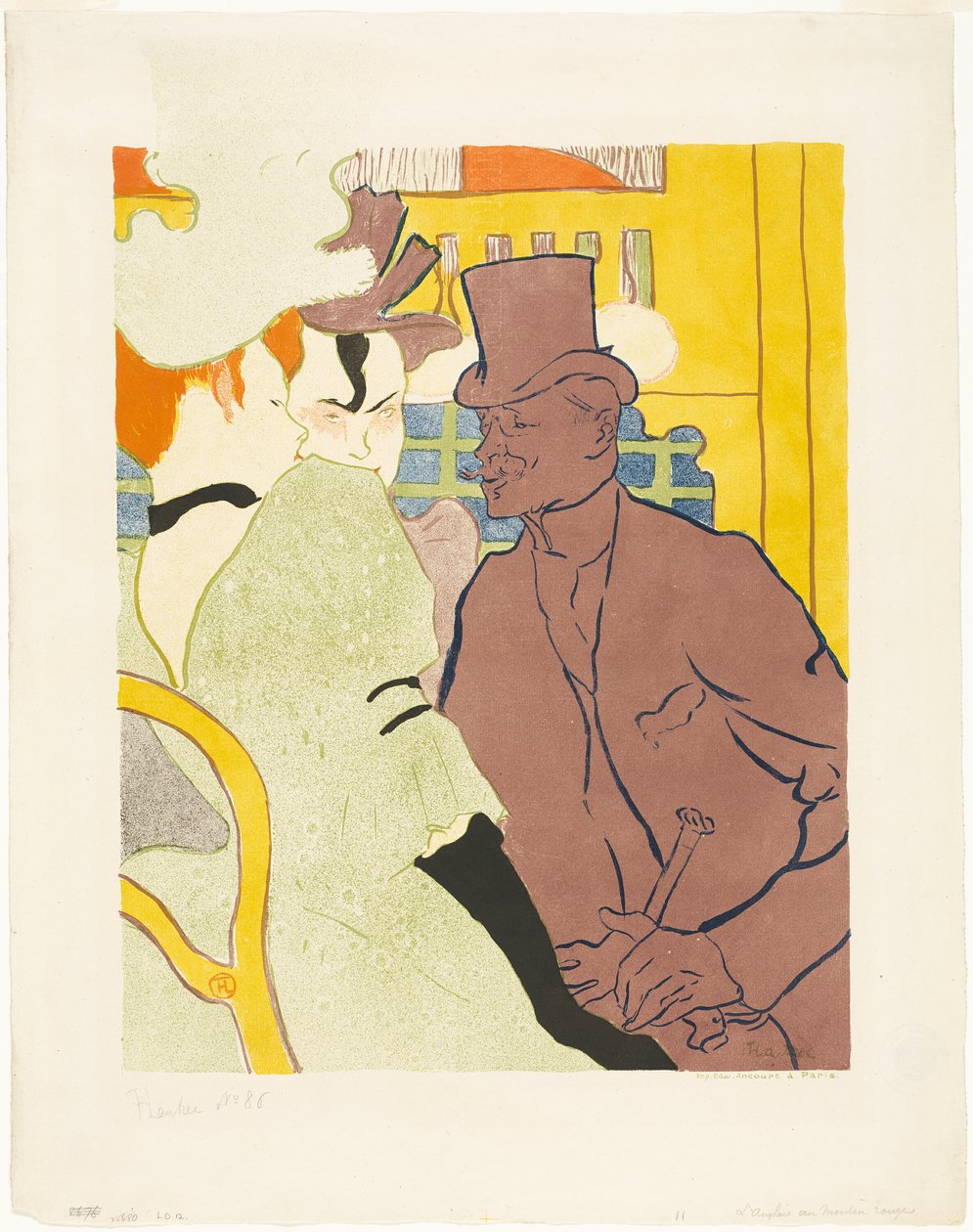Angličan v Moulin Rouge od Henri de Toulouse Lautrec