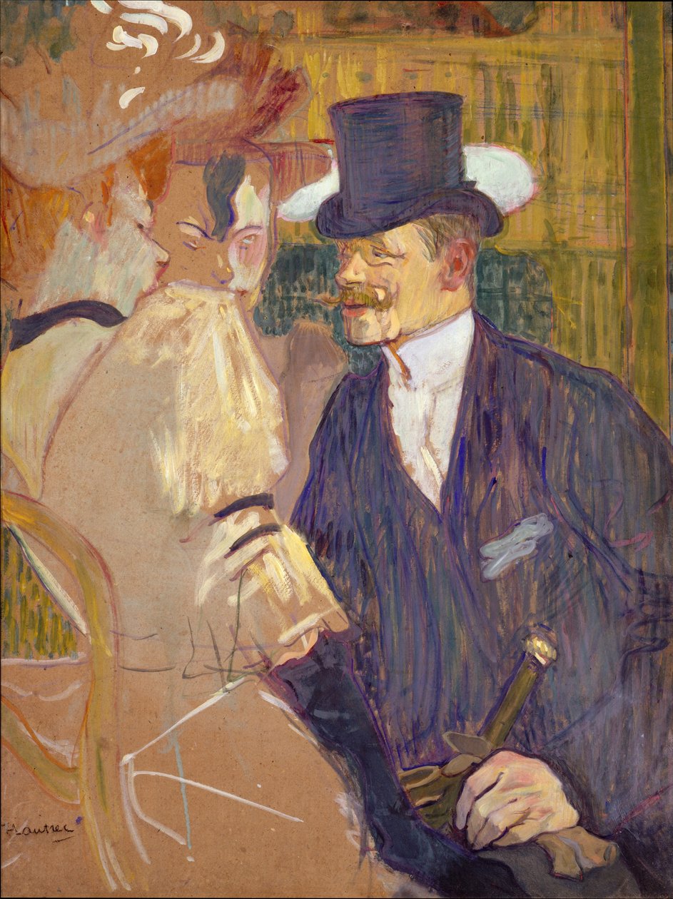 Angličan v Moulin Rouge, 1892 (olej na kartonu) od Henri de Toulouse Lautrec