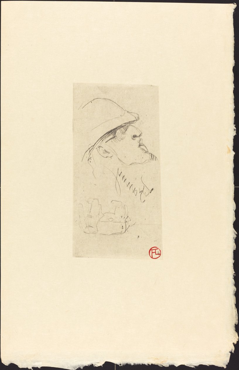 Průzkumník Vicomte de Brettes (průzkumník L.J. Vicomte de Brettes?) od Henri de Toulouse Lautrec