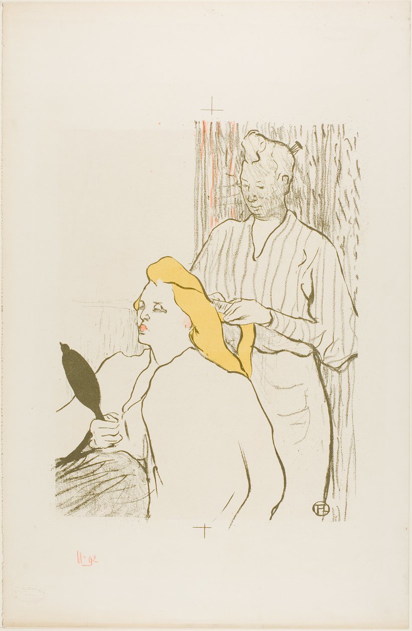 Kadeřník, Program pro Théâtre Libre od Henri de Toulouse Lautrec