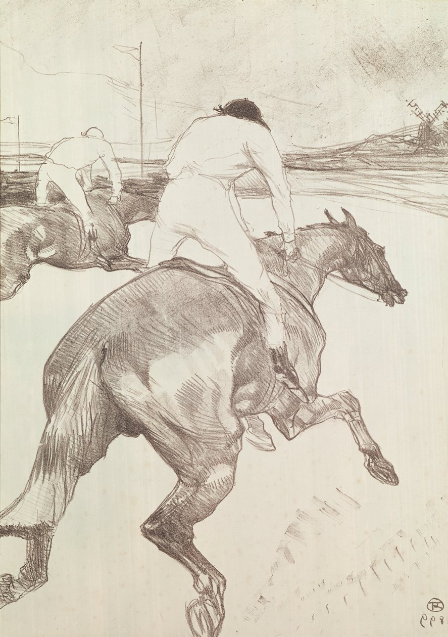 Žokej, 1899 (barevná litografie) od Henri de Toulouse Lautrec
