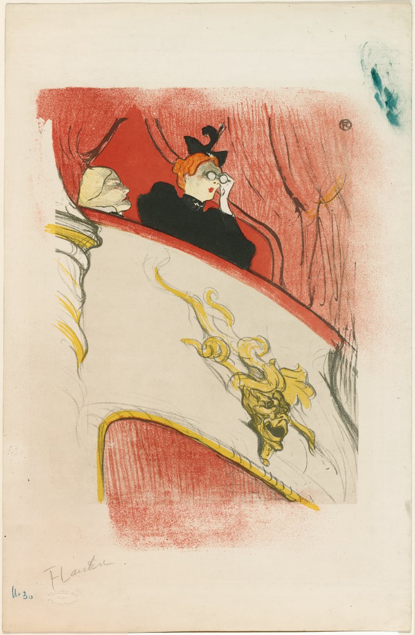 Loge se zlacenou maskou od Henri de Toulouse Lautrec