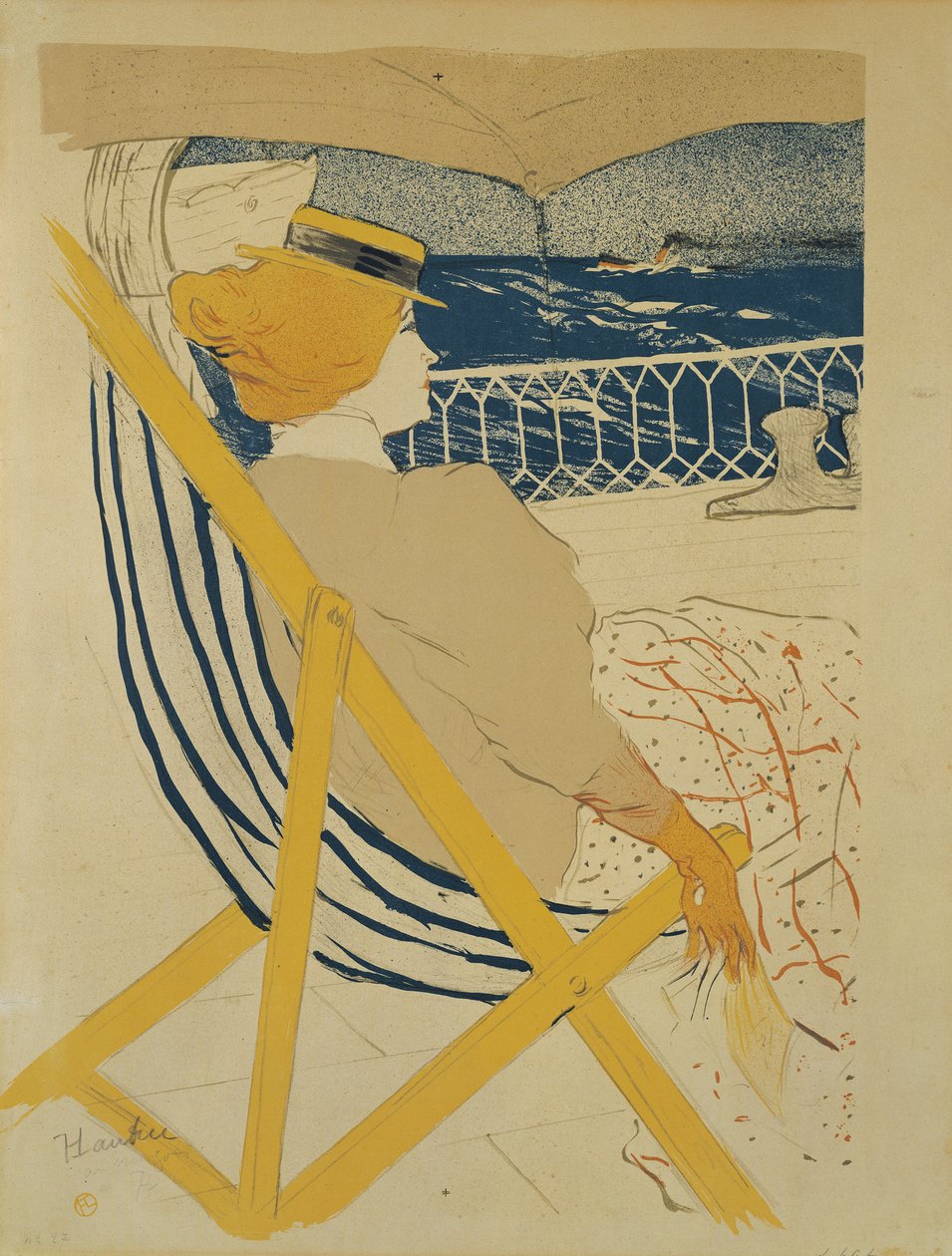 Cestující v kabině 54 - Jachting, 1895 od Henri de Toulouse Lautrec