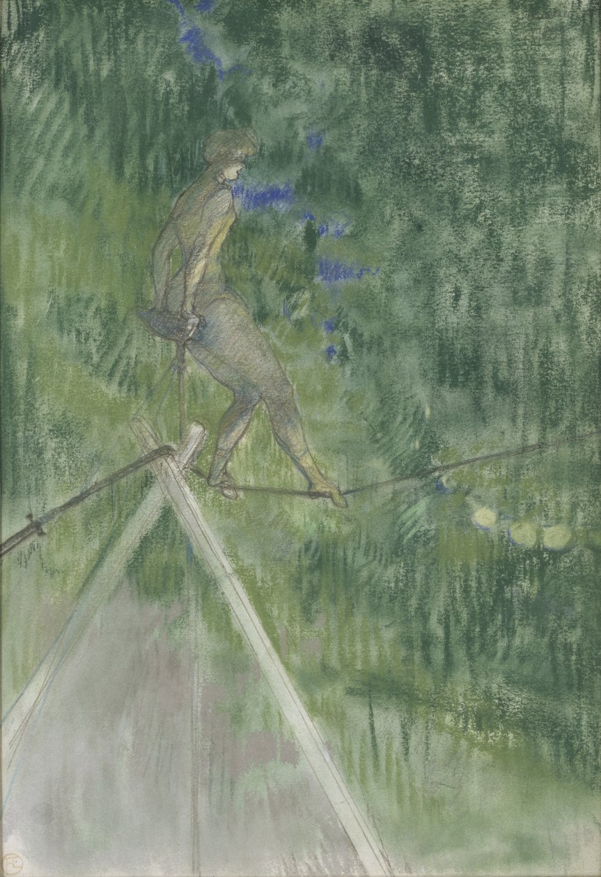 Provazový tanečník (pastel) od Henri de Toulouse Lautrec