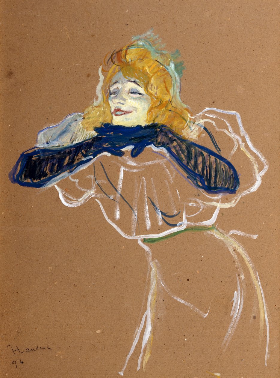 Zpěvačka Yvette Guilbert, 1894. od Henri de Toulouse Lautrec