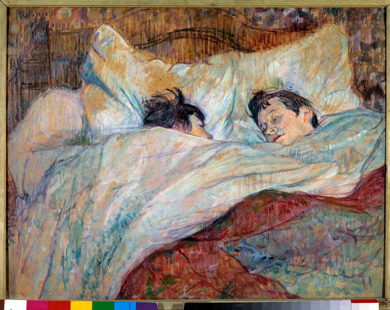Postel Dvě spící děti. Olej na kartonu Henri de Toulouse Lautrec (1864-1901) 1892 Rozm. 0,54x0,7 m Paříž, musee d