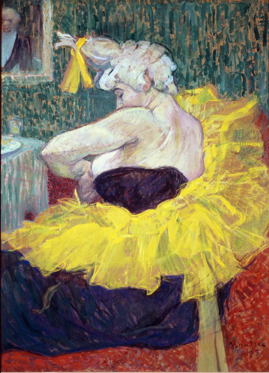 Klaun Cha U Kao, umělec v Moulin Rouge - olej na kartonu od Henri de Toulouse Lautrec