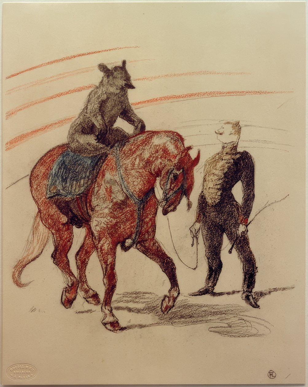 Medvěd práci na panelu od Henri de Toulouse Lautrec