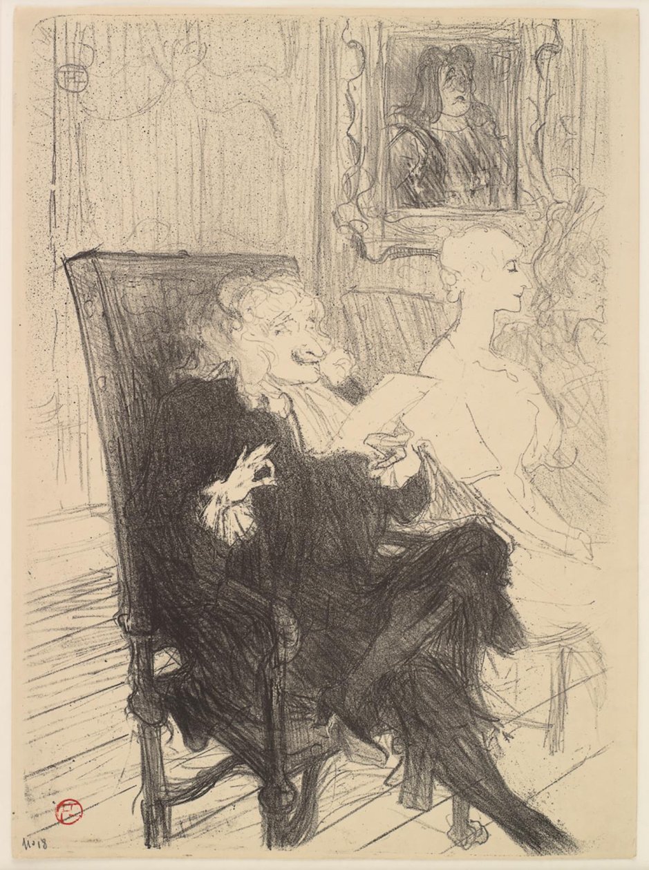 Truffier a Moreno, v Učené ženy od Henri de Toulouse Lautrec