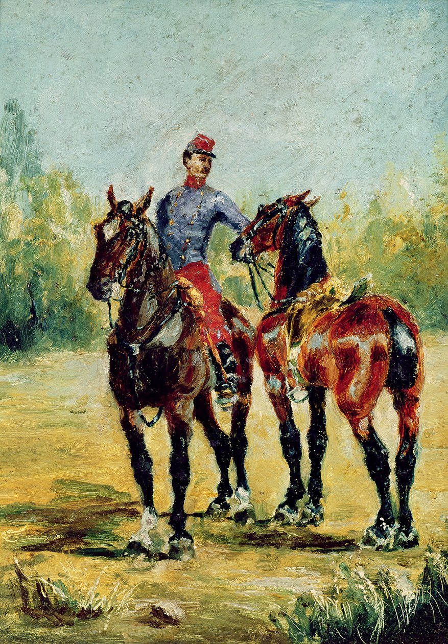 Dva koně a ženich, 1880 od Henri de Toulouse Lautrec