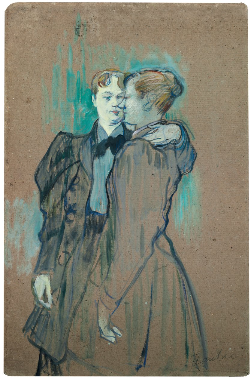 Dvě ženy valčík; Deux femmes valsant, 1894 od Henri de Toulouse Lautrec