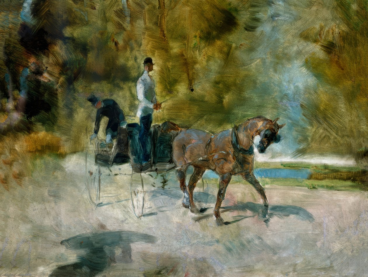 Un dogcart od Henri de Toulouse Lautrec